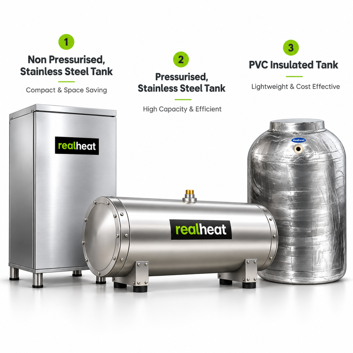 Realheat Heat Pump Water Heater for upto 12 people - RealHeat RH-100S