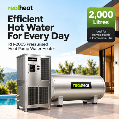 Realheat Heat Pump Water Heater for upto 40 people - RealHeat RH-200S