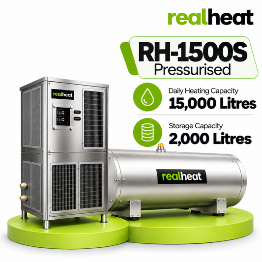 Realheat Heat Pump Water Heater for upto 300 people - RealHeat RH-1500S