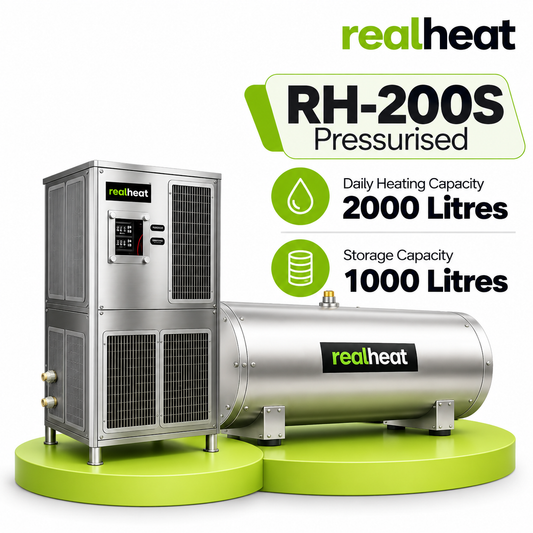 Realheat Heat Pump Water Heater for upto 40 people - RealHeat RH-200S