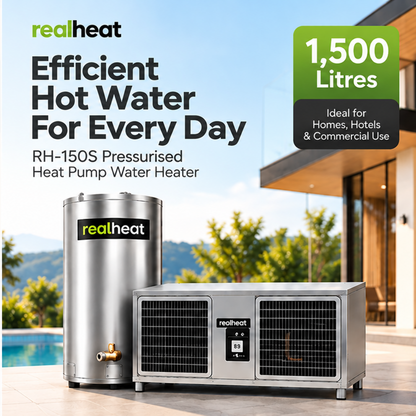 Realheat Heat Pump Water Heater for upto 30 people - RealHeat RH-150S