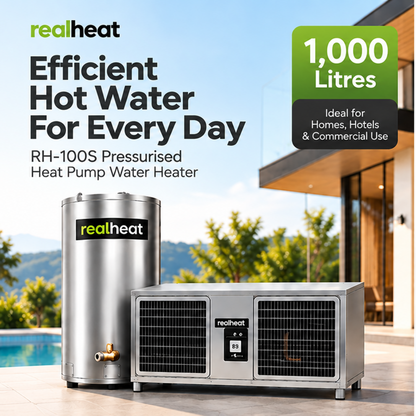Realheat Heat Pump Water Heater for upto 12 people - RealHeat RH-100S