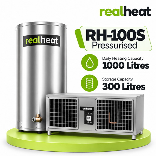 Realheat Heat Pump Water Heater for upto 12 people - RealHeat RH-100S