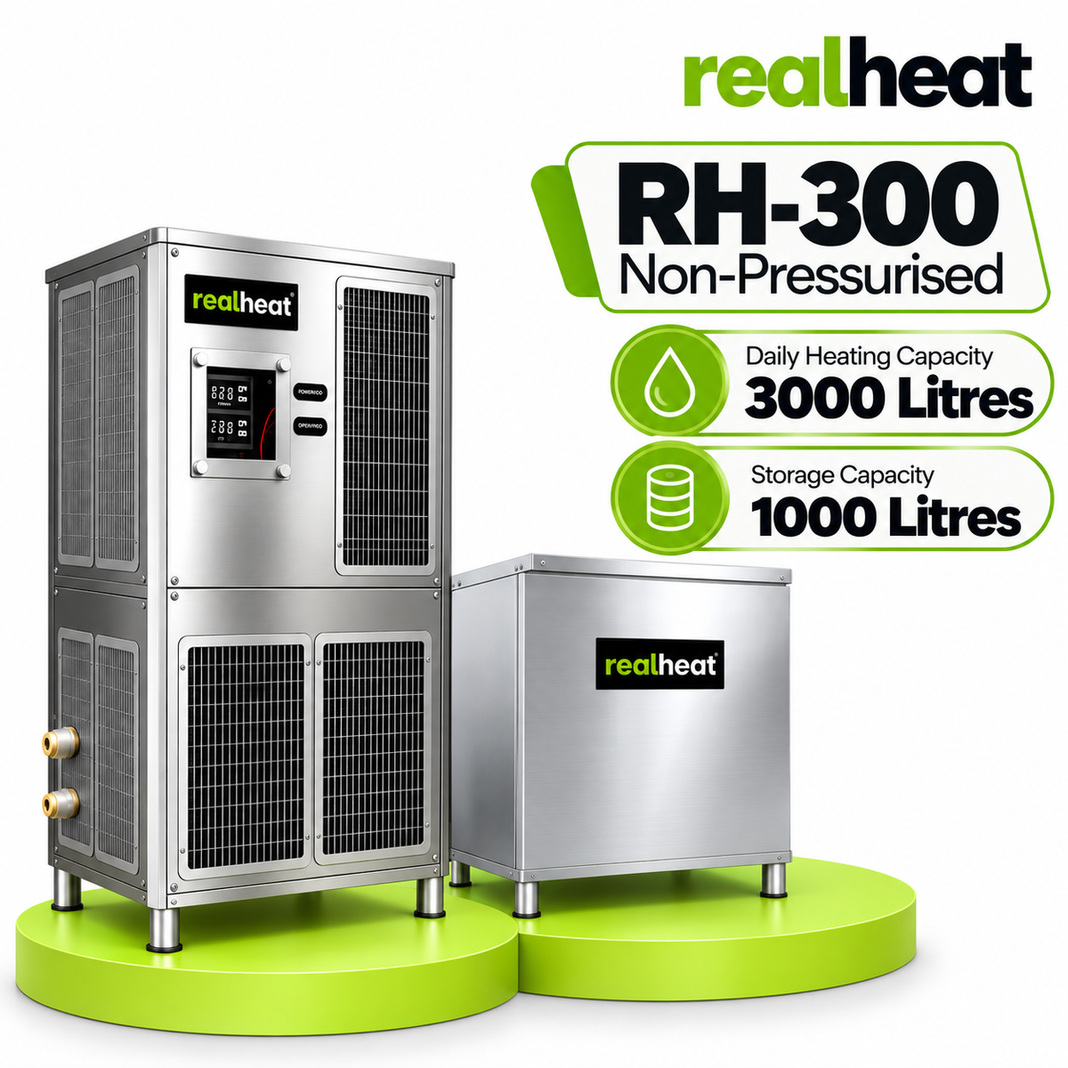 Realheat Heat Pump Water Heater for upto 60 people - RealHeat RH-300S
