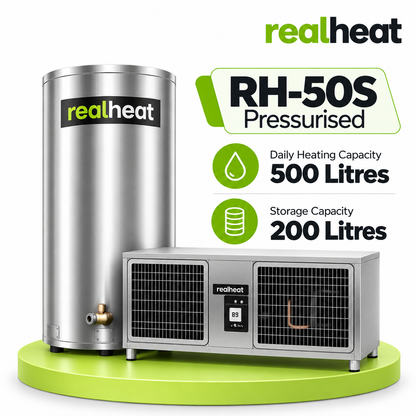 Realheat Heat Pump Water Heater for upto 6 people - RealHeat RH-50S