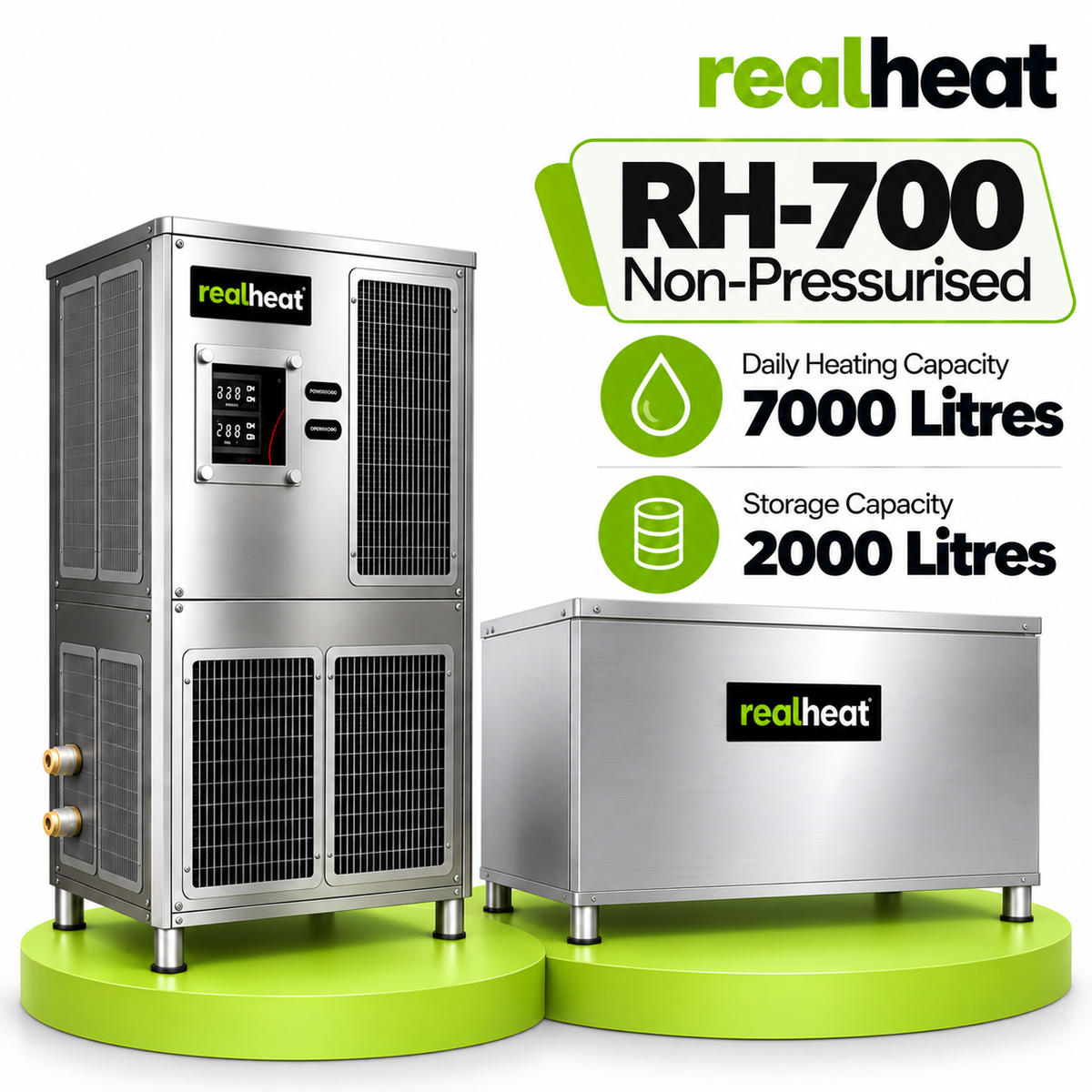 Realheat Heat Pump Water Heater for upto 150 people - RealHeat RH-700S