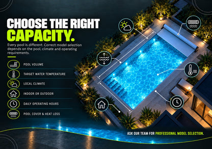 Realheat Heatpump for Heated Swimming Pool - All Weather Swimming Pool