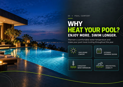 Realheat Heatpump for Heated Swimming Pool - All Weather Swimming Pool